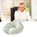 Neck Pillow for Airplane Travel Bamboo Fiber Memory Foam U-Shaped Pillow Pr O0L8