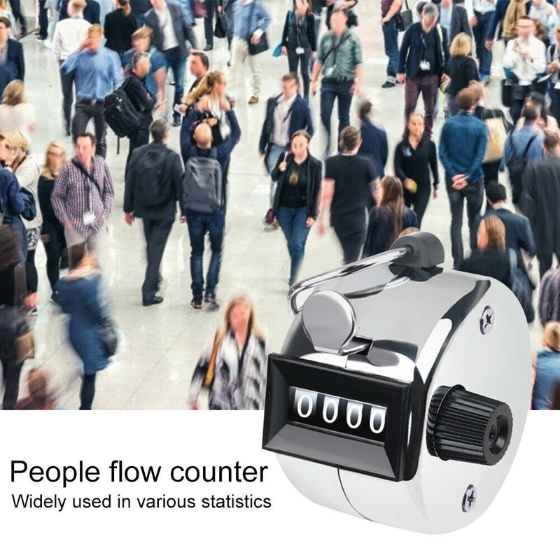 4 Digit Number Manual Mini Tally Counter Mechanical Clicker (Plastic Knob) A