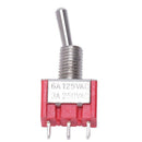 AC 250V/2A 120V/5A ON/ON 2 Position SPDT Mini Micro Toggle Switch Red M3D2