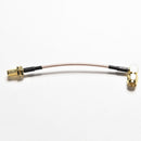 New SMA Male Plug to SMA Female Jack Bulkhead Right Angle Pigtail Cable RG316 4"