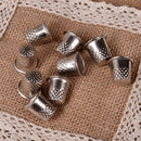 10 Dressmakers Metal Finger Thimble Protector Sewing Neddle Shield 1.8cm liau