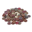 100pcs Mixed Random Gear Painting Round 2 Holes Wood Wooden Buttons for Sewing