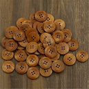 50pcs Round 4-holes Wooden Buttons Fit Sewing Scrapbooking Decoration 25mm Craft