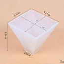White Silicone Mold Crystal Epoxy Pyramid Silicone Mould Crystal Drops Mold
