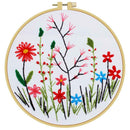 30 X 30cm DIY Flowers Embroidery Kit Needlework Cross Stitch Handwork Craft