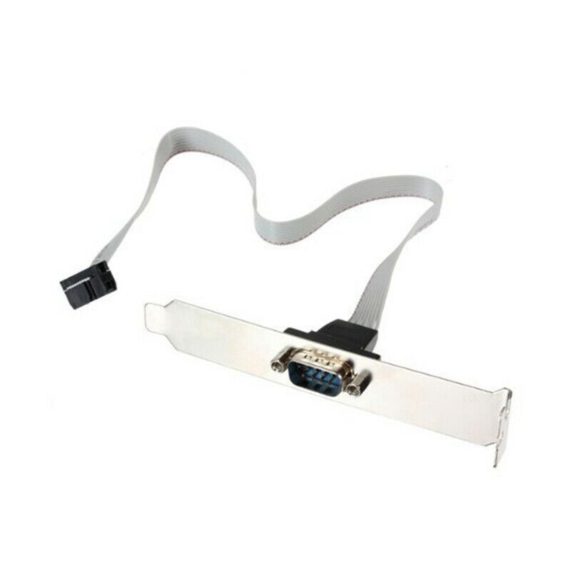 1 Port 28cm DB9 Serial Port Bracket to 10 Pin Header - Low Profile (PLATE 9