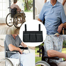 Universal Wheelchair Side Bag Pouch Storage Accessory Phone Holder Black