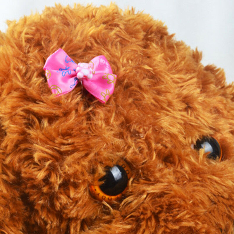 20pcs/lot Pet Decor Assorted Bows with Rubber Bands Pet Cat Dog Hair best Supply