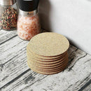 Set of 10 Cork Bar Drink Coasters - Absorbent and Reusable - 90mm, 5mm Thic