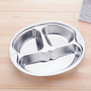 Divided Plates Stainless Steel Mess Trays 3 Sections Food Plate for