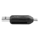 High Speed 480Mbps OTG USB2.0 Type-C Memory Card Reader for SD TF Card 2pcs