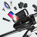 Bicycle Bike Frame Front Top Tube Waterproof Saddle Bag Touch Screen Phone Pouch