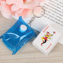 1Pc 4*3cm Portable Mini Playing Cards Keychain Small Poker Board Game Key Ch ME