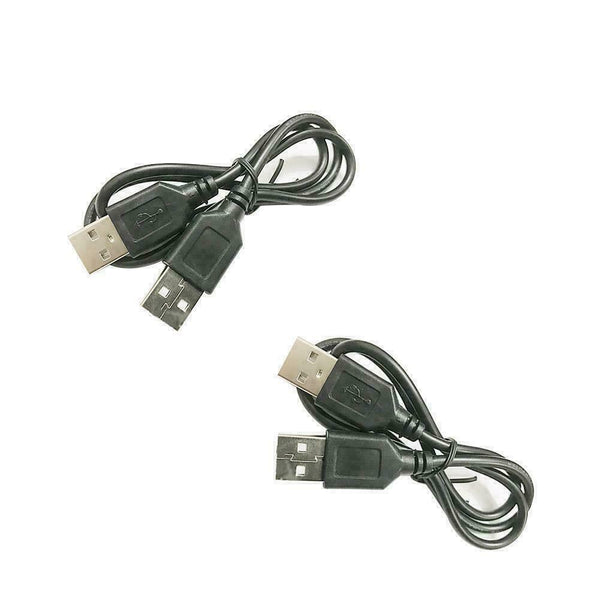 USB 2.0 Type A Male to USB A Male Sycn Data Charger Cable Black Cord 50cm T E9A5