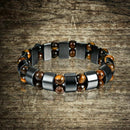 Couple Bracelets stone Magnetic Black Gallstones Elastic Bracelet Jewelry O9E8