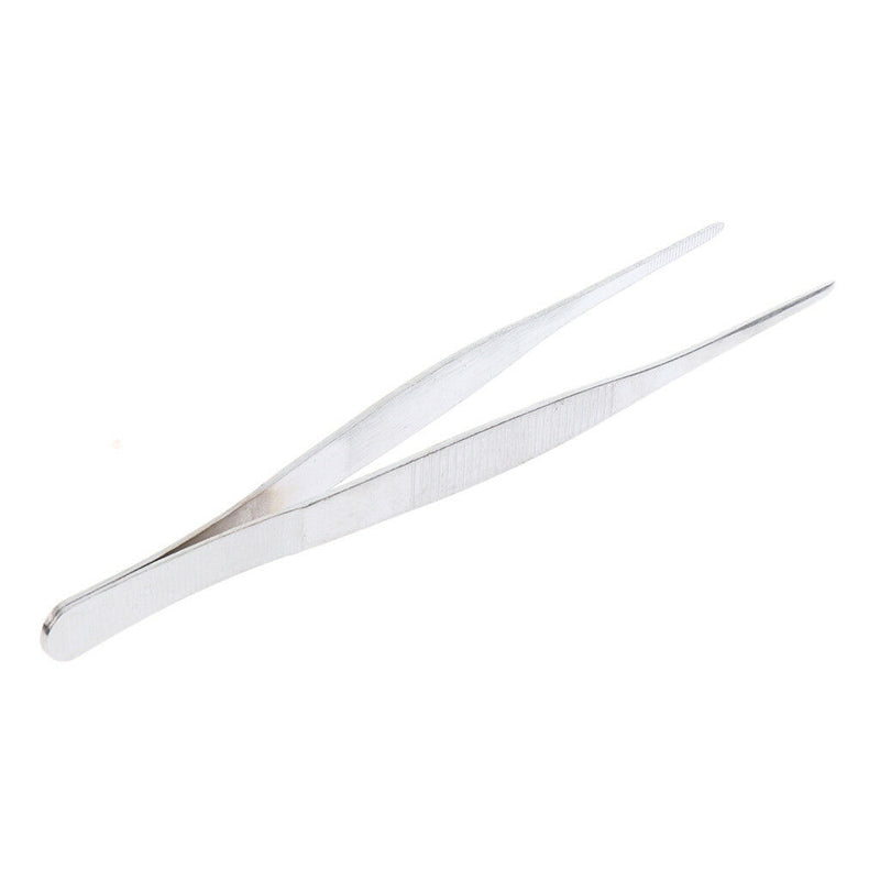 Stainless Steel Straight Tweezers, Serrated Tip Forcep, Laboratory, 160mm