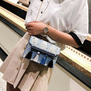 New Summer Retro Ethnic Style Simple Woven Tassel Chain Small Square Bag Bl