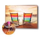 Diamond Painting Seaside Chairs 5D Full Round Rhinestone Picture 40x30cm