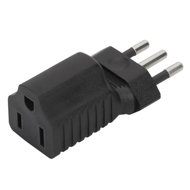 250V 10A Three Round Pin Extension Plug Embedded Plug Male to 5-15R Female