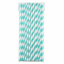 25X paper drinking straw Decor Stripe Party birthday holiday wedding
