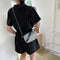 Rhinestone Women Messenger Bag Chain Party Clutch Shoulder Handbag (White)