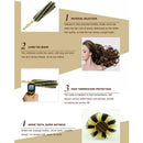 Bristle Hair Curling Brush Wooden Round Comb Hairstyling Magic Curl Brush