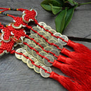 Knot Tassel Hanger Feng Shui 5 Coins Pendant Key Ring Car New.. String N0T8