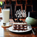 40pcs Set Class of 2018 Graduation Cap Cupcake Picks Topper Decoration