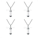 4x Glass Openable Container Tube Urn Keepsake Cremation Pendant Necklace