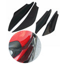 4Pc 1Set Car Black ABS Front Bumper Canards Splitter Fins Body Spoiler Uni ASD