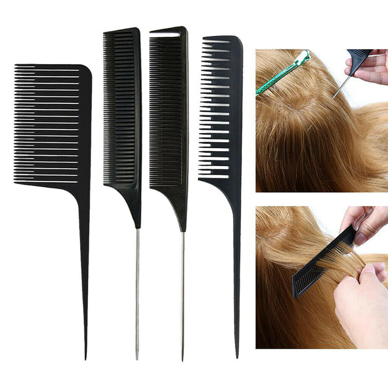 Professional Weaving Highlighting Foiling Hair Comb Hair Styling Comb Black