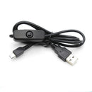 2.5A W/ Switch Micro USB Phone Charging Cable Electronic Fast For Raspberry Pie