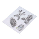4Pcs Silicone Rubber Stamp + Cutting Dies Stencil Frame Scrapbook Christmas Card