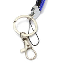 Blue Strap Lanyard Bling Rhinestone Crystal Custom for ID Badge Key Ring Ho Z7Z2