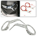 2pcs 65mm Dia. Motorcycle Fog Light Trim Rings Lamp Bezel Chrome Finished, Fits
