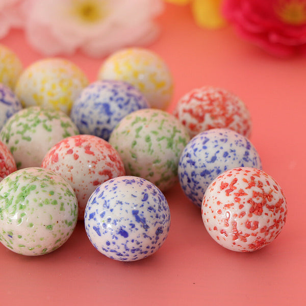 20x Speckled Marbles Glass Ball 25mm Boulders Stress Swirl Toys Home Decor