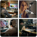 Upgrade Adjustable Microphone Stand Mic Suspension Boom,Desk Mic Scissor Arm