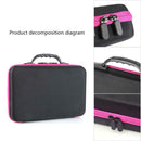 60 Compartments Essential Oil Collecting Bag Storage Case Travel (Rose Red) A