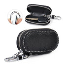 9cm PU Leather Car Auto Smart Remote Fob Key Chain Case Holder Cover Zipper Bags