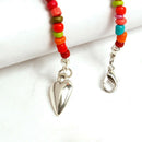 Boho Multicolor Bead Heart Pendant Bracelets Bangle Charm Women Jewelry GiftsJR