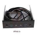 USB 3.0 Front Panel Hub 2 Port Expansion Bay Bracket +HD-AUDIO+Power Button