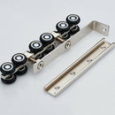 1 Pair/Set Cold Rolled Steel Sliding Wooden Door Closet Hardware Kit Door W J4X4