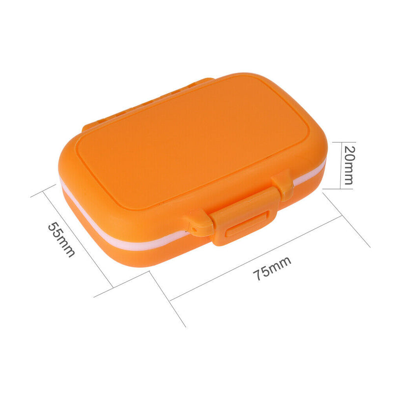 3 Grids Portable Pill Box Medicine Jewelry Storage Case Container(Orange)