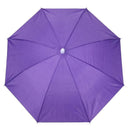 Anti-Rain Elastic Band Head Umbrella Hat Outdoor Sunscreen Tool(Purple)