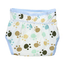Baby Infants Breathable Soft Cotton Diaper Pants Reusable Nappy (Footprint) A
