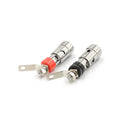 2pcs Speaker Audio AMP Terminal Binding Post Spring Loaded Type Nickel Plated lj