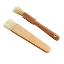 2 pcs Wooden handle Oil Brush Baking Cook Pastry BBQ Basting Brush Set