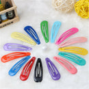 10 Mixed Color Enamel Snap Hair Grip Hair Clips Baby Bows Girls Hair JR
