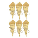 50 Pcs Retro Kraft Paper Cones Bouquet Candy Chocolate Bags Boxes Wedding P
