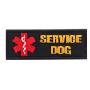 Paramedic Star of Life Service Dog Embroidered Hook Loop Patch Decor Black